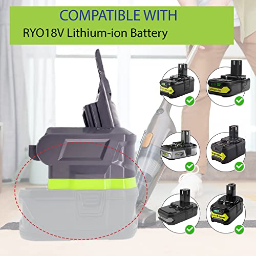 2-in-1 V7/8 Adapter for Ryobi 18V Lithium Battery Convert to for Dyson V7/8 Handheld Vacuum Cleaner Battery Compatible with V7/8 Animal V7/8 Absolute V7/8 Motorhead Pro V7/8… - Image 2