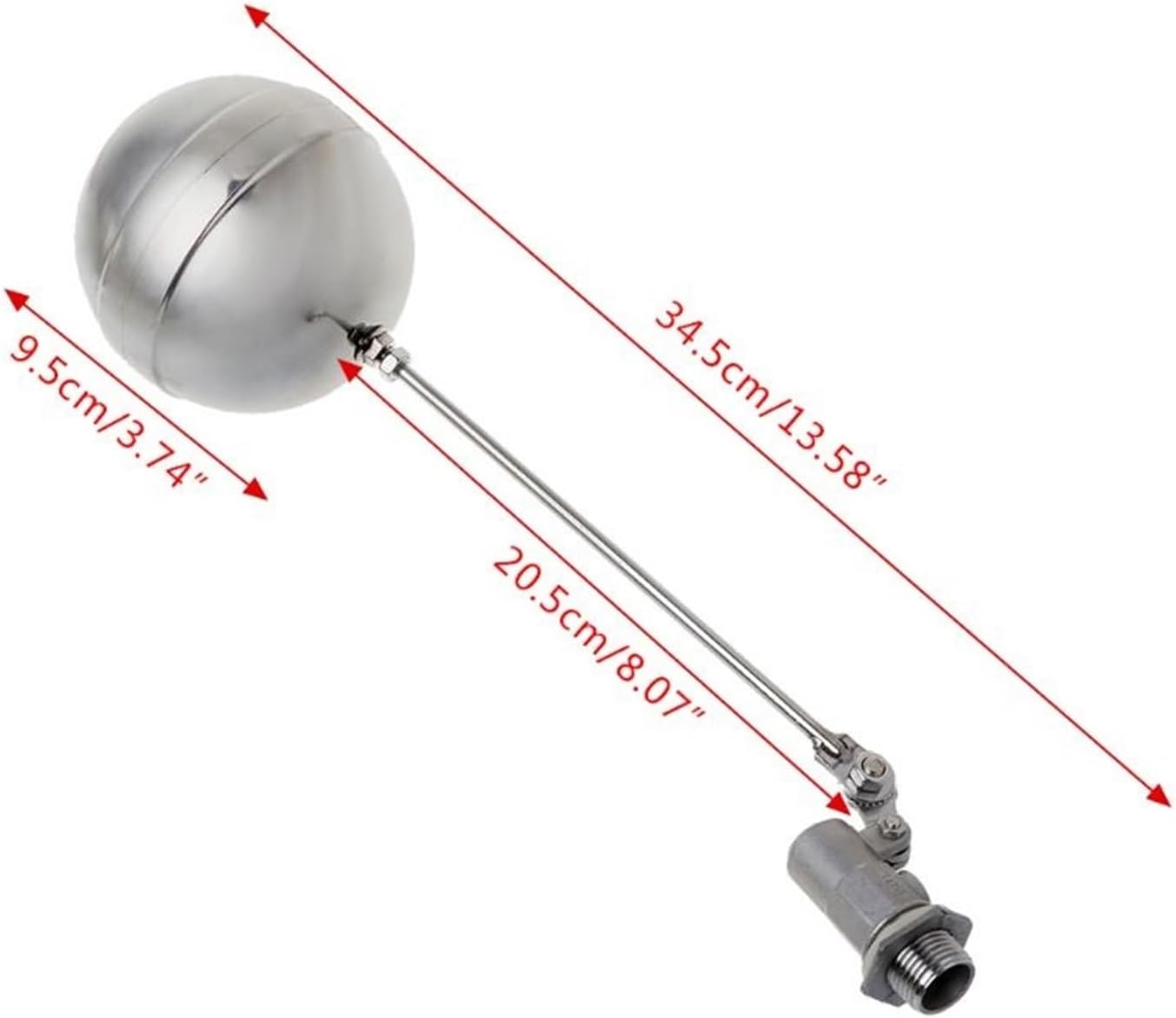 Stainless Steel Float Ball Valve Water for Tank Control Balanced Float Ball for Valve Stainless Steel Float