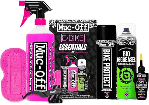 Muc-Off eBike Essentials Kit - Essentials zum Reinigen und Schützen Ihres E-Bikes - Enthält Muc-Off Fahrradreiniger Bike Protect und Mehr