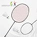 Badminton Racket Set,Badminton Rackets,Lightweight 82g All Carbon Fiber One-Piece Durable Dual Racket,Both Offensive and Defensive,Including 2 Rackets,2 Shuttlecocks,and 1 Bag