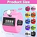 Afgaogw 16pcs Handheld Tally Counter Clicker, 4 Digit Mechanical Clicker Counter,Assorted Color Pitch Counters for Counting Numbers, Knitting, Coaching, Golf Lap, Fishing, Sports Event