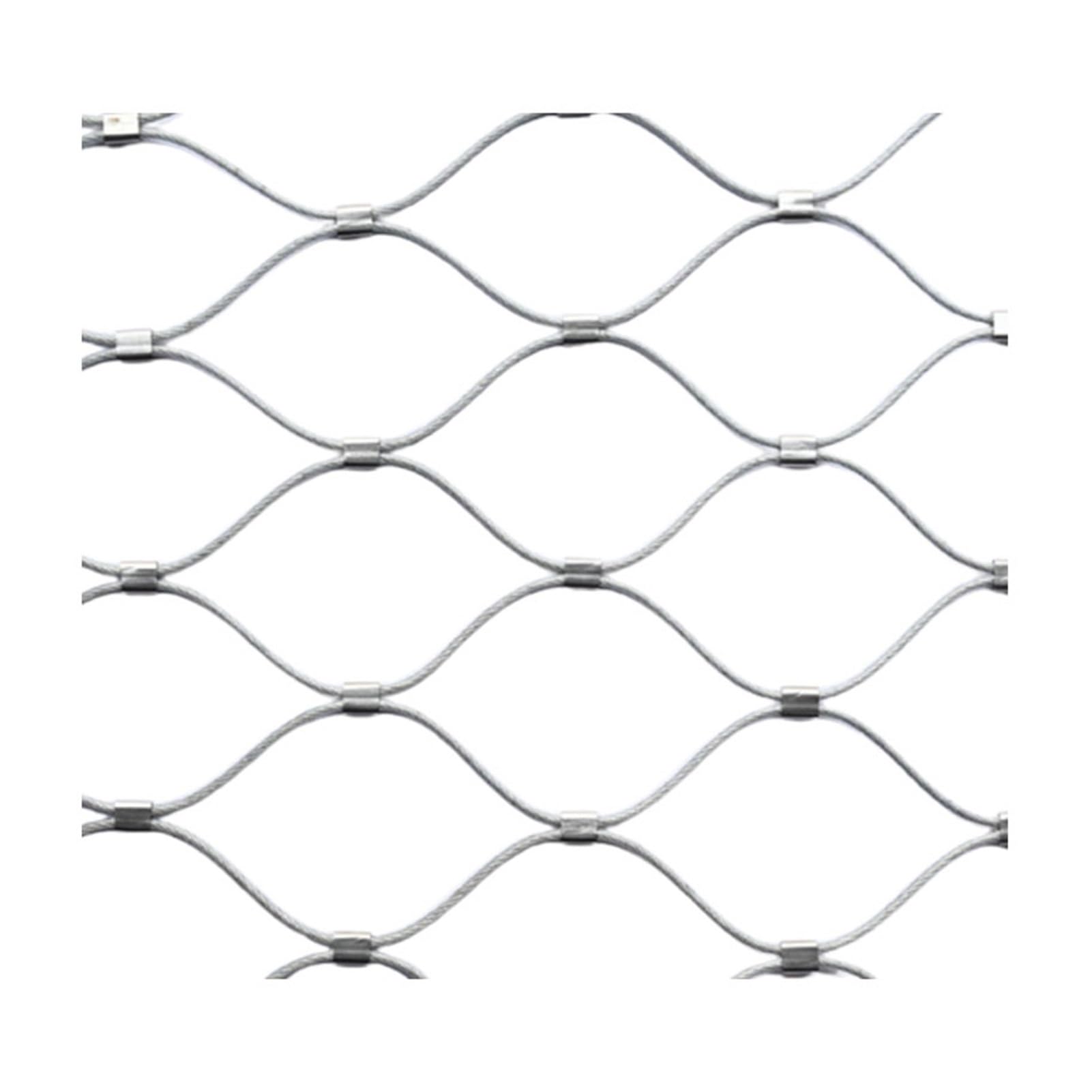 Alambre Espino Galvanizado Red De Cuerda De Acero Inoxidable 304, Valla Decorativa De Límites Cortable, Malla De Seguridad Antirrobo Anticaída para Jardín De Campo De Fútbol, Espaciado De Orificios D