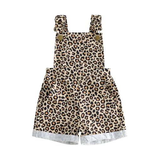 Image of Ayalinggo Toddler Baby Girl Sunflower Print Overalls Shorts with Pocket Suspender Trousers Cute Summer Clothing Outfit