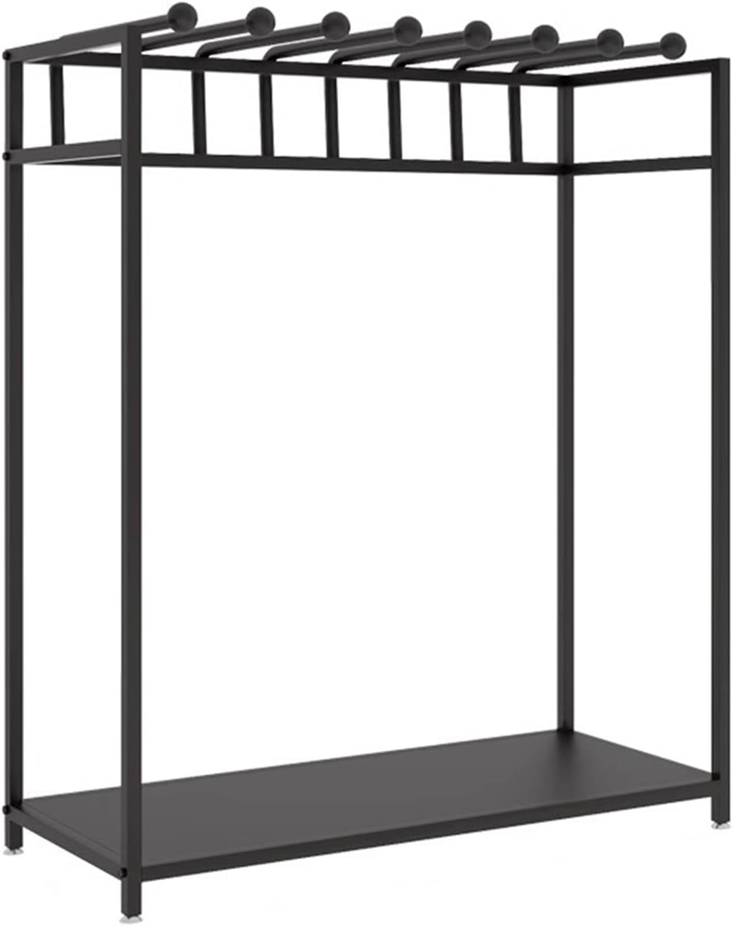 Commercial Quilt Display Holders for Retail Store, Floor Storage Rack for Blanket/Towel/Scarf/Shawls/Ties, Metal Iron Frame and Removable Swivel Bar (Color : Black, Size : 120x50x135cm)