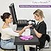 EASYINBEAUTY Rolling Portable Manicure Table with 3 Drawers, Mirror & Nail Polish Organizer, Lockable Makeup Train Case with Foldable Nail Desk, Cosmetic Travel Case for Workstation Mobile, Nail tech