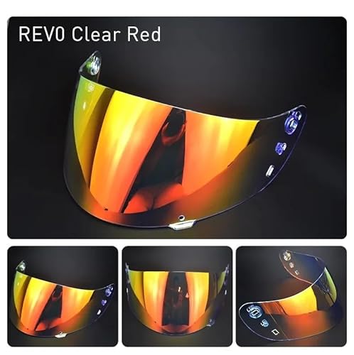 ICON Airflite IC-04用フルフェイスバイクヘルメットバイザーレンズ バイクアクセサリー(Revo red)