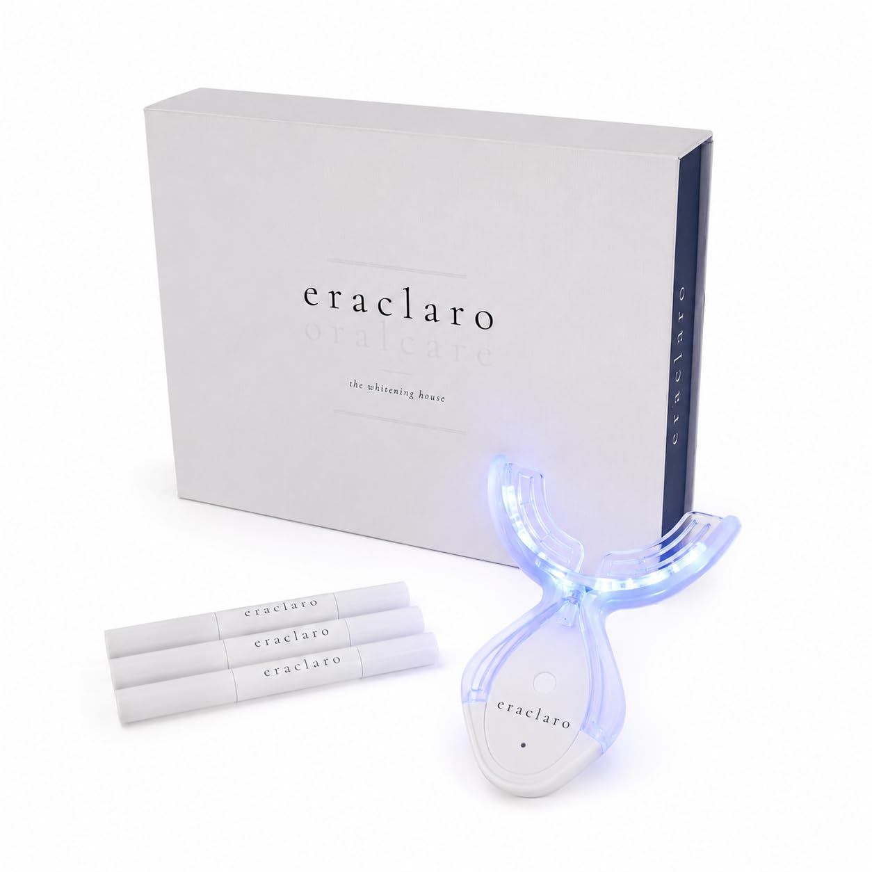 Glow Kit - Sbiancamento Denti LED con 3 Penne Gel PAP | Luce LED e 3 Gel per un rituale quotidiano