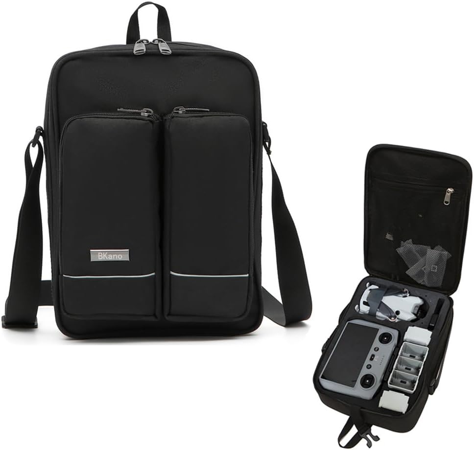 for DJI Mini 4 Pro Storage Bag, Carrying Case Portable Travel Organizer Crossbody Bag with Shoulder Strap, Compatible for RC-N2 / RC 2 Controller, Mini 4 pro Drone Case Protective Cover Accessories