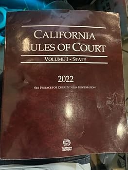 Paperback California Rules of Court: State, 2022 Ed. (California Rules of Court. State and Federal) Book