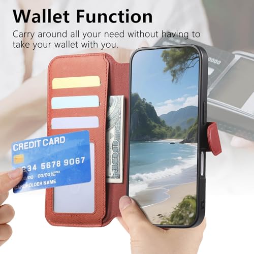 Étui compatible avec iPhone 13 Pro portefeuille à fermeture éclair magnétique gris - 3