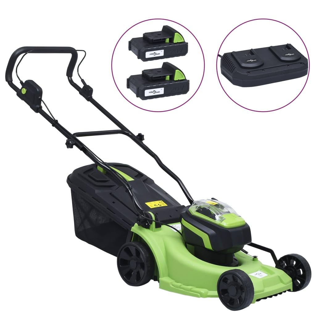 Genérico Cortacésped sin Cables con Dos baterías 20V 2000 mAh Li-Ion,Casa y jardín,Jardín,Maquinaria de jardinería,Cortacéspedes,Cortacéspedes de Empuje,145791