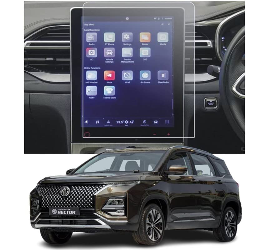 CAIDEN GUARDS Screen Protector compatible with MG HECTOR 2023 Car Accessories Navigation or Music System Touch Screen Infotainment (Company Fitted) Not a Tempered Glass [Transparent]-image-17