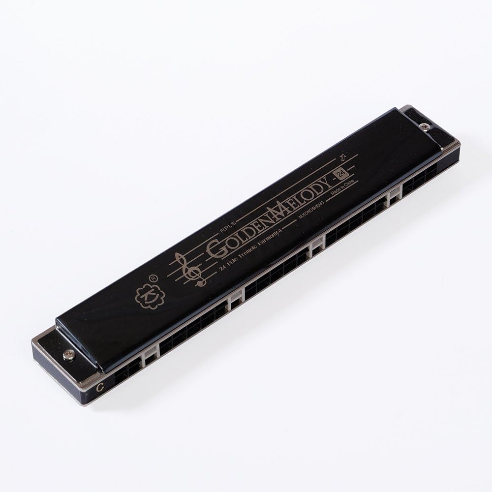 Harmonica 24 Holes Double Tremolo Key of C Prime (Black)