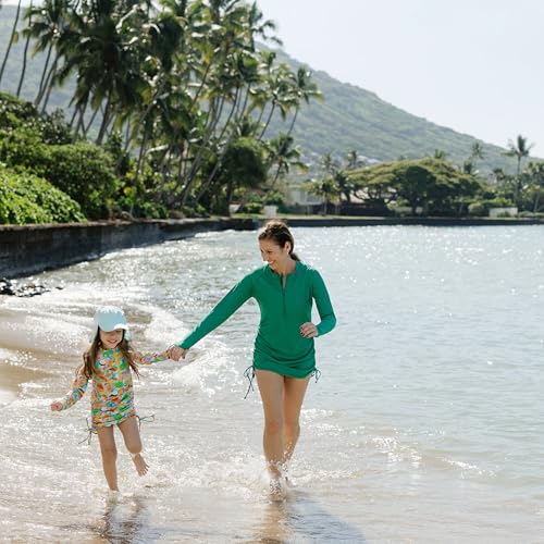 Image of SwimZip Girls' Long Sleeve Swim Dress Cover Up Swimsuit - UPF 50+ Sun Protection