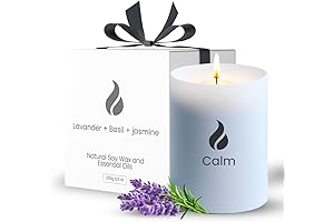 Calming Soy Candles with Essential Oils for Aromatherapy