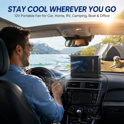Yosoo Mini przenośny klimatyzator parowy 12 V do domu, samochodu, ciężarówki