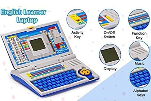 Image of english learner educational notebook / laptop with mouse control- Multi color