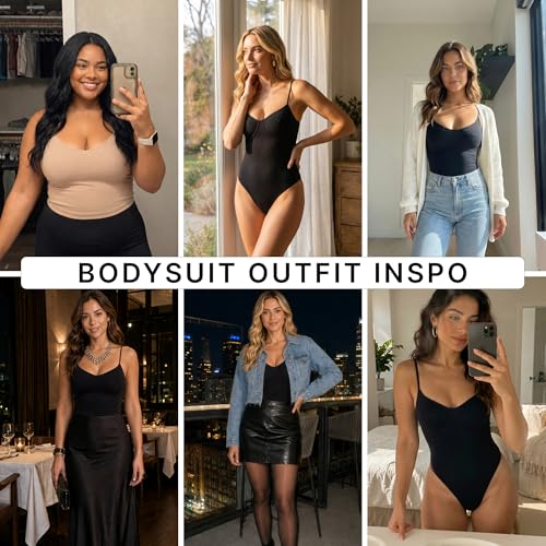 Image of Tummy Control Shapewear Bodysuit for Women, Seamless Body Shaper Thong, Brief or Mid-Thigh Faja, Sculpting Slimming Bodysuits