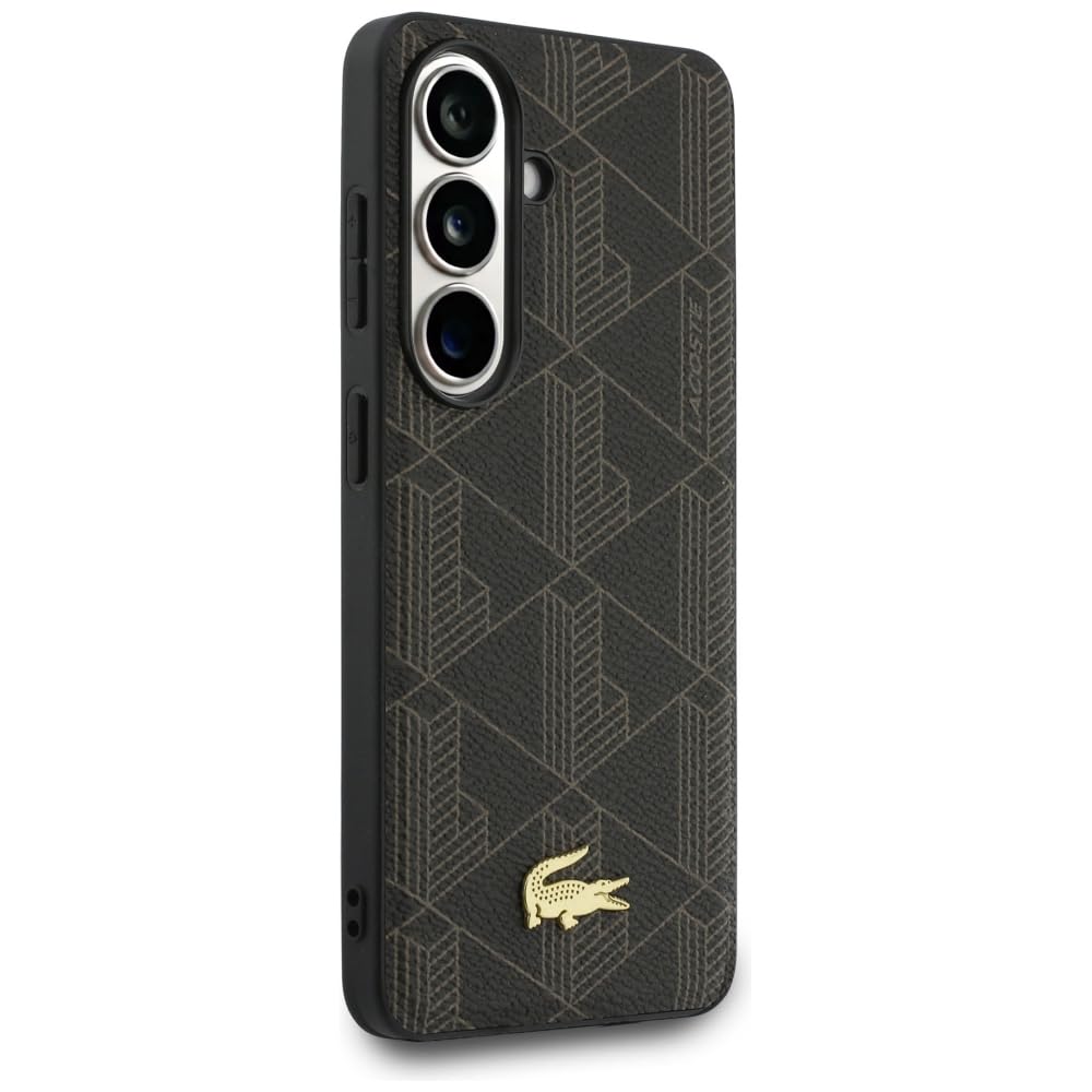 CG MOBILE Lacoste Monogram PCW, mieszanka kompatybilna z MagSafe etui do Samsung Galaxy S26 (brązowe)