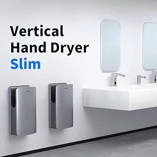 anydry 2065 Asciugamani, Asciugamani Elettrico Commerciale, Asciugamani Professionale, Super Potente, 7-10 Secondi di Asciugatura, 1400-1750 Watt (Argento)