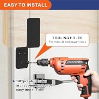 2 x 4-Tür-Schrankhalterungen (4 Stück) Drop Open Bar Halter Stahl Z-Halterung für 2 x 4 Holz als Sicherheitstürverstärkung, Türklemme, Werkzeugaufhänger für Ihr Zuhause, Scheune, Schuppen, Garage, Tor – Ansicht 3