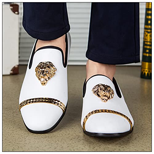 Image of JITAI Men's Fashion Loafers Wedding Shoes Loafers for Men Party Shoes