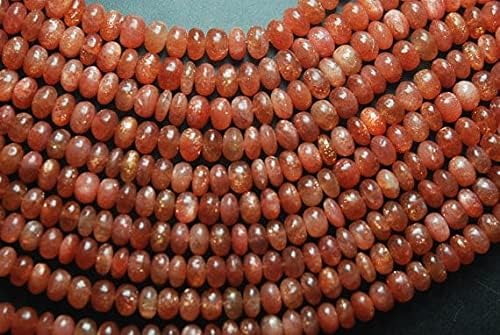 Sunstone 10mm rondelles lisses pierre naturelle fil perles 8 pouces - 4