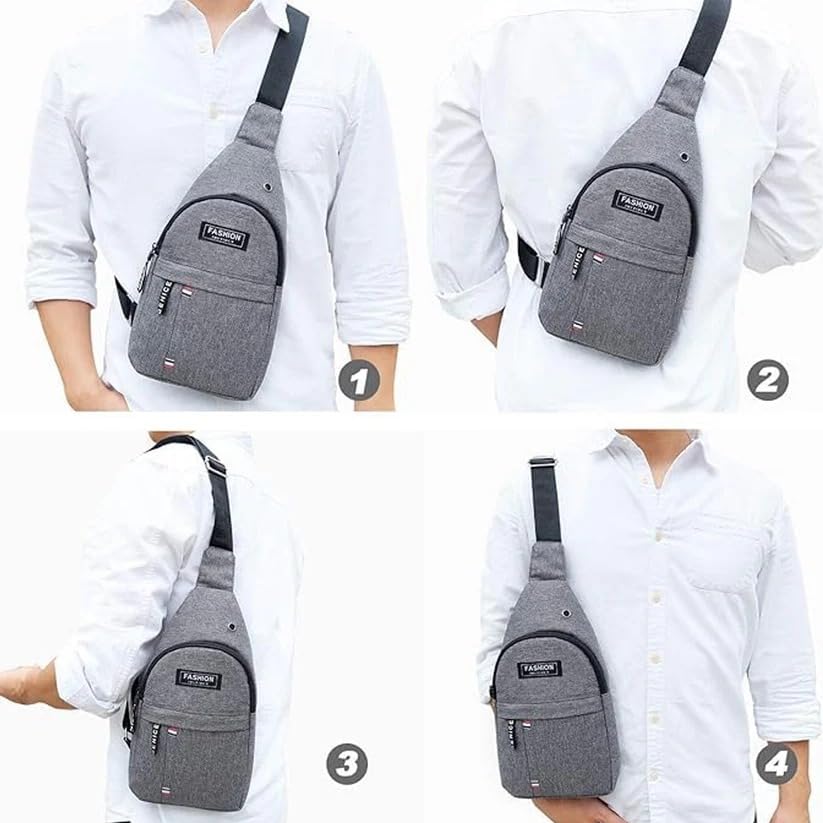 Image of Oblivion Sling Crossbody bag for men 1 Pc - Waterproof with USB Charging Port & Earphone Hook, Cross body Shoulder, Casual & Outdoor Use Stylish & Lightweight Waist Bags for Men & Women