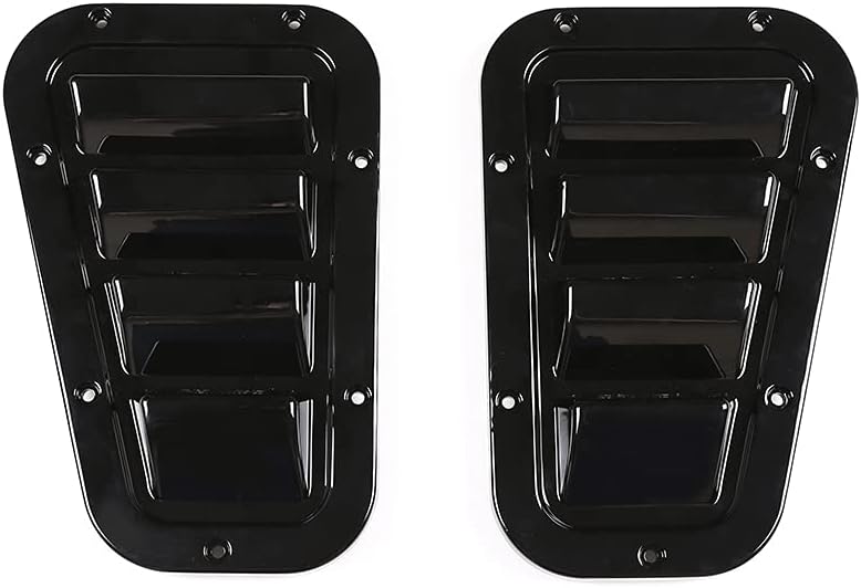 YIWANG ABS Gloss Black Dummy Hood Vent Slat Air Wing Trim Cover for Land Rover Defender 2004-2019 Car Exterior Accessories