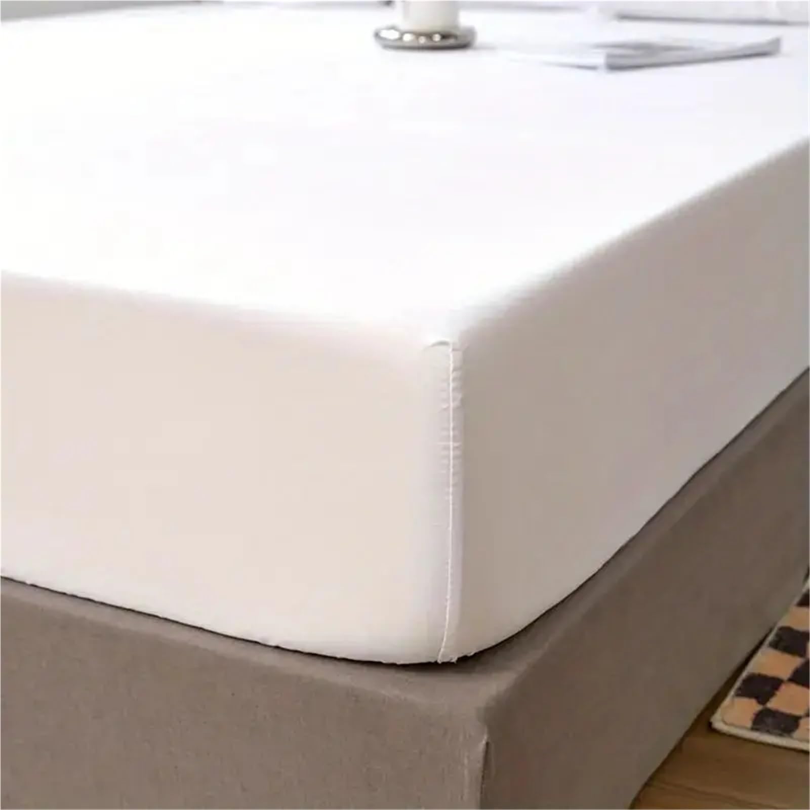 Protector de colchón for Hotel, Suave, Duradero, Resistente a la decoloración, fácil cuidar, sin Funda Almohada para ColchóN(White,150x200x36cm)