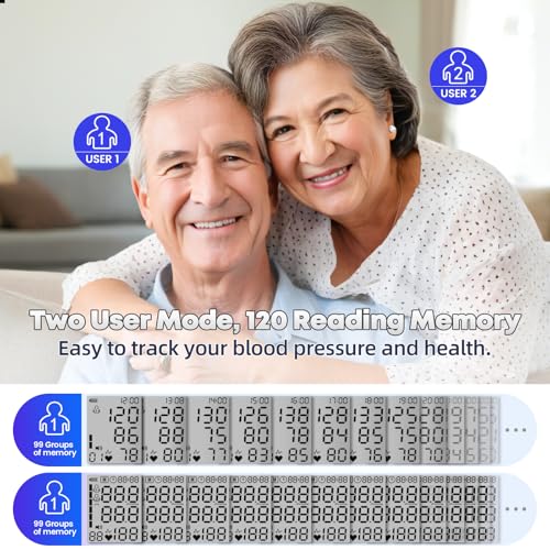Guaever BP351A Blood Pressure Monitor Upper Arm Blood Pressure Monitors For Home Use Large Led Screen Rechargeable Blood Pressure Machine thumb #3