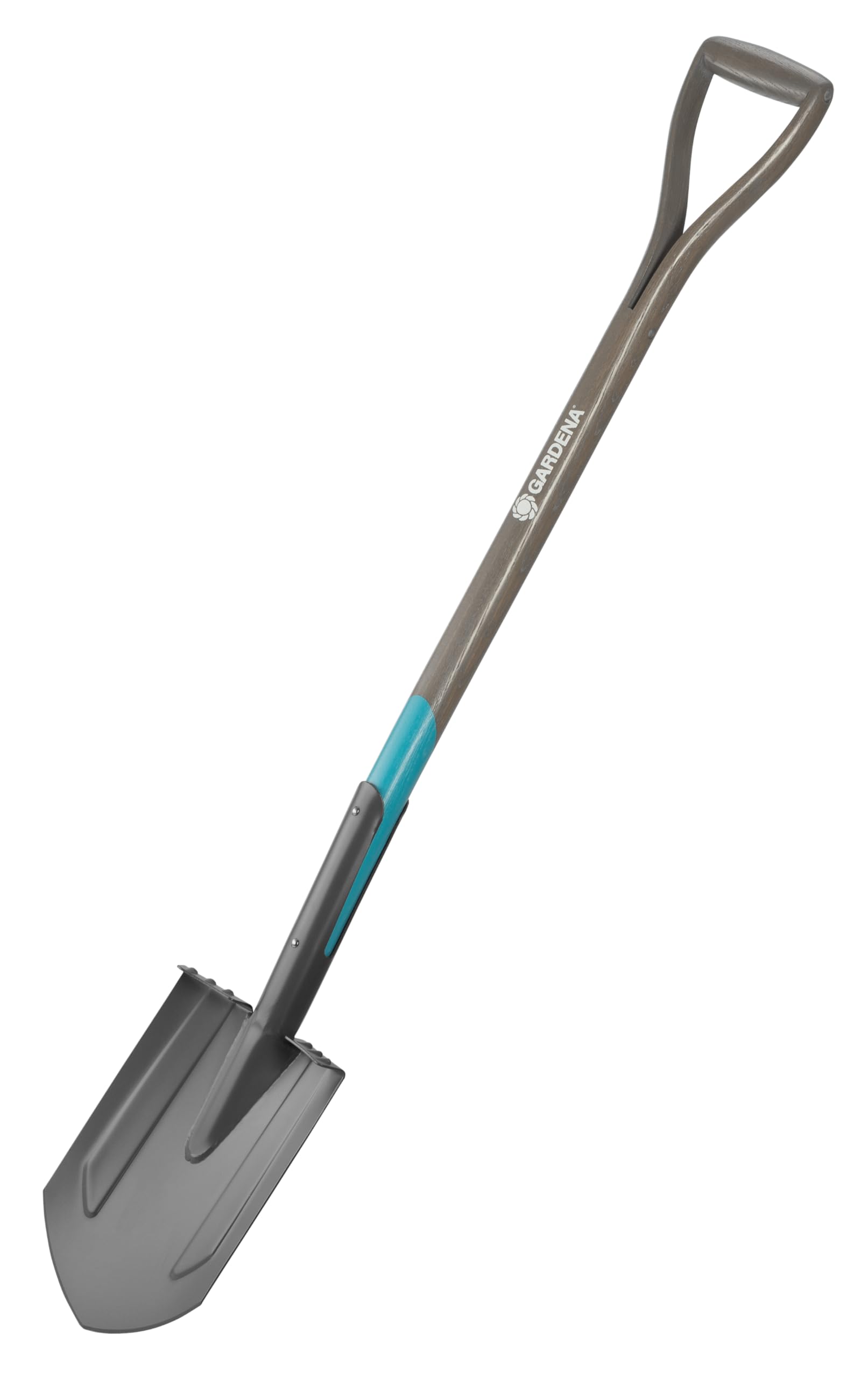 Gardena szpadel ostry NatureLine: szpadel ogrodowy z powłoką, do kopania i wykopywania, trzonek z drewna jesionowego z certyfikatem FSC, uchwyt w kształcie D (17001-20)