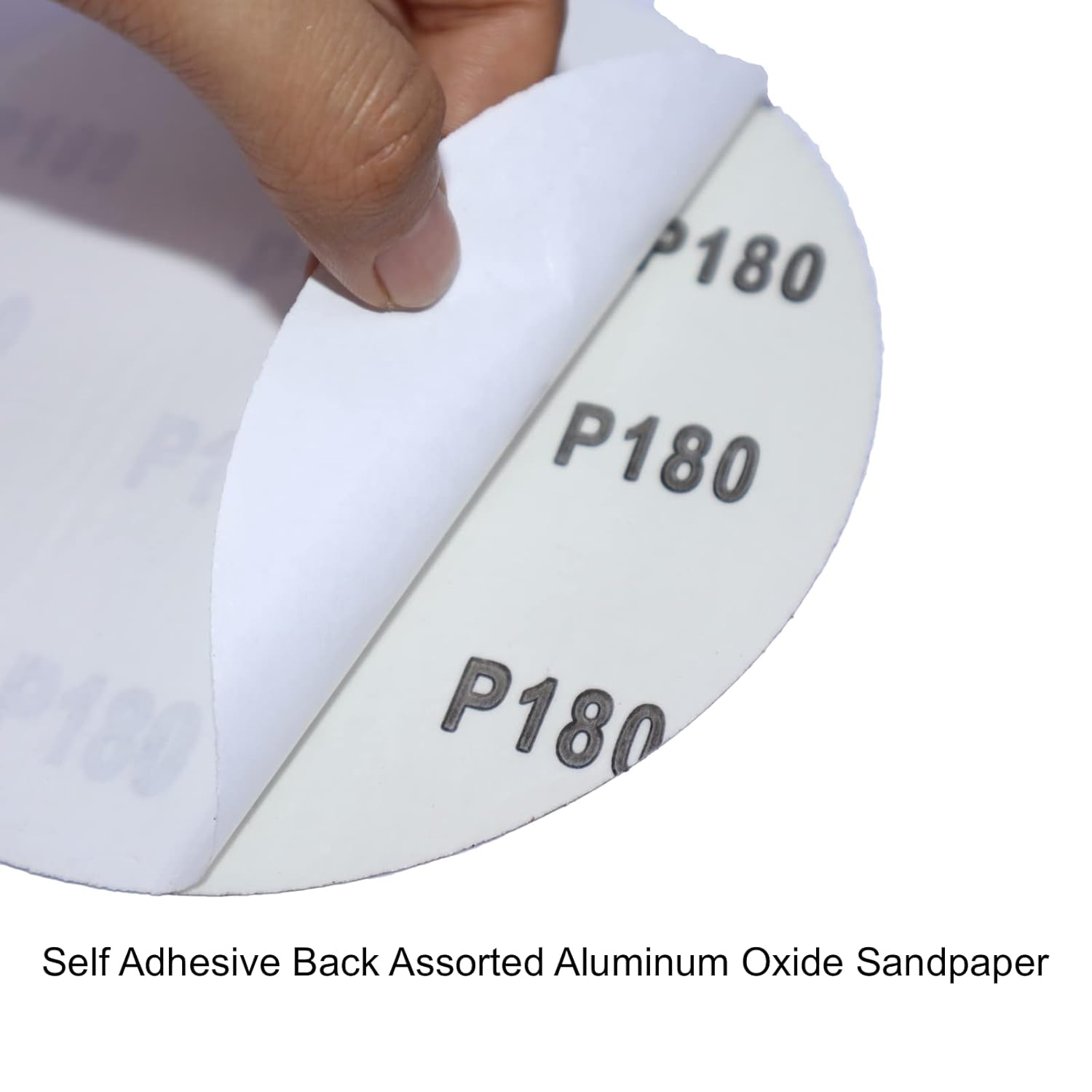 6 Inch PSA Sanding Disc, 80 120 180 240 320 400 Grit Aluminum Oxide Self Stick Adhesive Sanding Discs for Random Orbital Sander and Belt Disc Sander,60-Pack