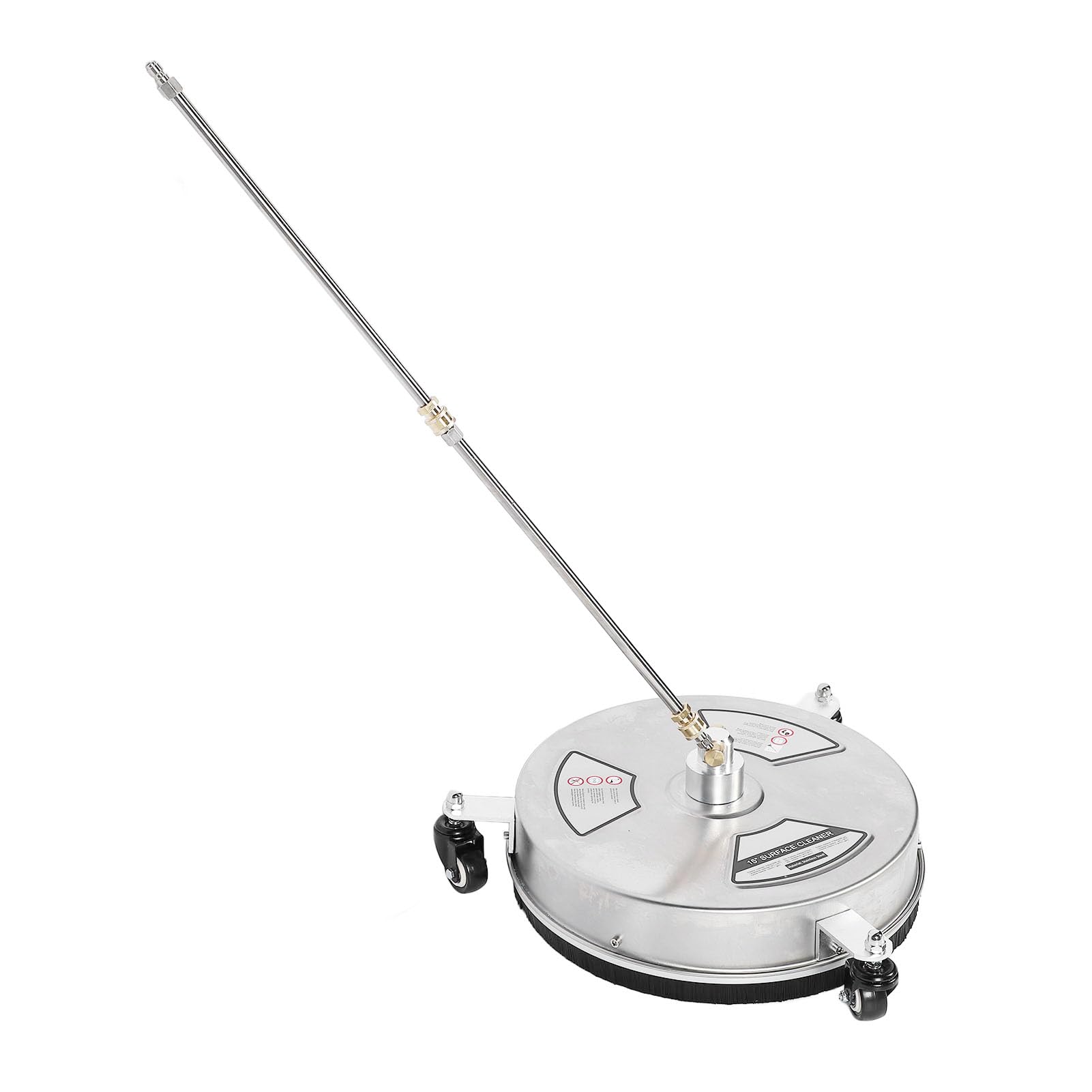 Limpiador de Superficies con Lavadora a Presión de Acero Inoxidable de 15 Pulgadas, 4000 PSI, 3,7 GPM, Conexión Rápida de 1/4 de Pulgada, No Más Fregado Lento de Concreto y Límite de