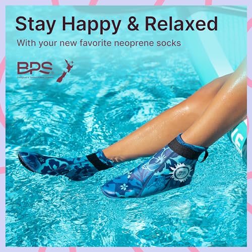 Image of BPS 'Aqua Series' 3mm Neoprene Water Socks for Sand, Beach, Soccer, Volleyball, Wetsuit Booties
