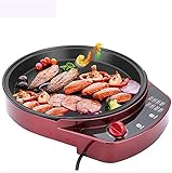 □ Performance: il piatto ha due scopi, sia che si tratti di un vaso barbecue o una pentola calda.Forte potenza di fuoco, meno fumo, nessuna viscosità, bordi lisci, anti-ridimensionamento, indipendente dal controllo della temperatura.Griglia di temperatura regolabile, interruttore di controllo doppio, vaso caldo e griglia sono controllati separatamente.Riscaldamento rapido, alta potenza di fuoco, azionamento del calore veloce e riscaldamento uniforme.