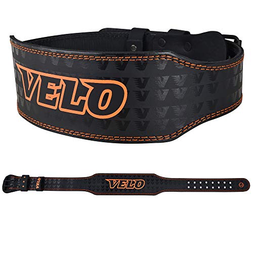 VELO Weightlifting Gym Belts - 4'' | Buffalo Hide Power Lumb