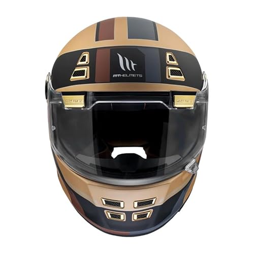 Casco MT JARAMA 68TH C9 Mate | Casco de Moto Integral Retro Vintage Clásico Café Racer | Helmets Unisex Hombre y Mujer (S)