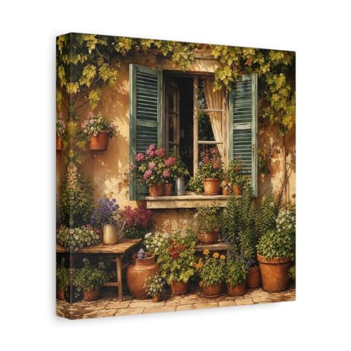 Tableau deco de jardin ensoleille rustique pour embellir votre salon chaleureux