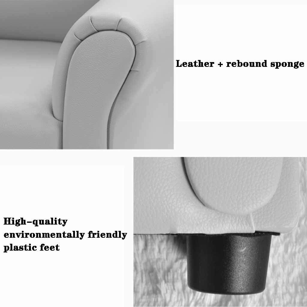 Couch Small Cute Cartoon Print Double Sofa Chair Boy and Girl Princess Bedroom Eco-Friendly Leather Art Armchairs No Assembly Required (Color : Red Size : 503783cm) (White 50*37*83cm)