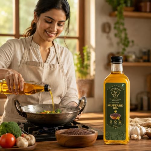 Image of Choudhary Farm Cold Pressed Mustard Oil | Kachi Ghani | 1L