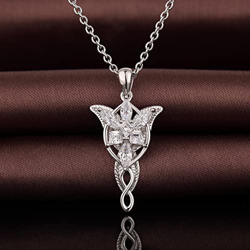 Arwen Evenstar Pendant Necklace with 5A+ Cubic Zirconia Princess of the Elves Jewelry for Women4