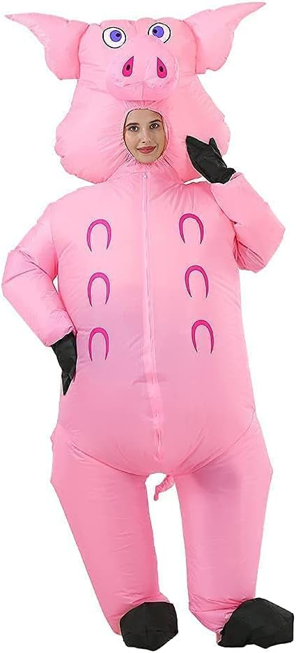 Inflatable Pig Costume Adult Blow up Pig Costumes Fancy Dress for Adult Halloween Christmas