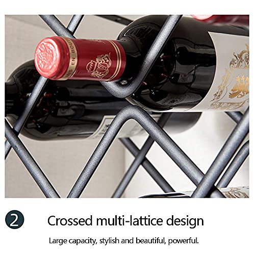 Soporte de vino de metal simple enrejado miniatura 4