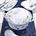 XAWSOP Dinnerware Set Dinner Party Tableware Service Set 56 Pieces of Chinese Bone China Tableware Set High-Grade Blue and White Porcelain Dishes Set for 6 People,