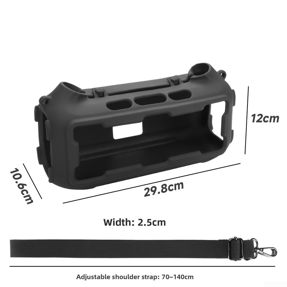 Stoßfeste Silikonhülle für Soundcore Boom 2 Lautsprecher, mit Tragegurt, wetterfeste Hülle für Camping, Reisen
