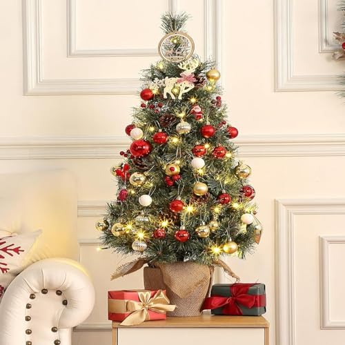 Garvee 95cm Weihnachtsbaum Künstlich mit 78 Beleuchtung Kleiner...