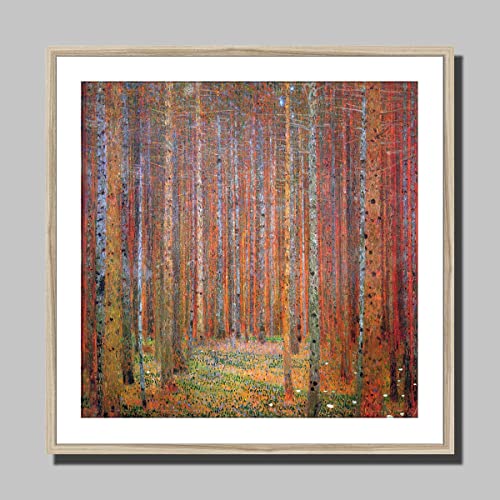 Cuadro decorativo Tannenwald 1 Gustav Klimt 70 x 70 cm natural
