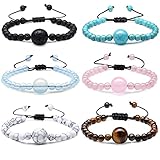 6 Pieces Motion Sickness Bracelets Anti Nausea Wristband Sea Sickness Bands Adjustable Bracelet...
