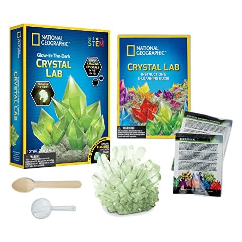 National Geographic Crystal Growing Kit for Kids - Green - Educational and Science Kit - STEM - Bandai JM80557M Cover